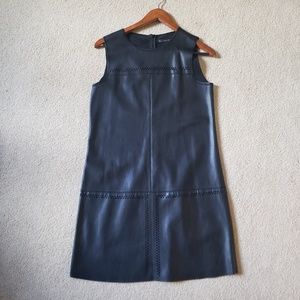 Black Pleather Zara Shift Dress